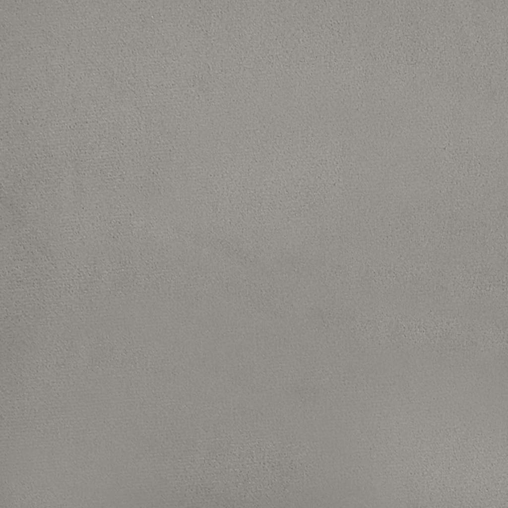 Kopfteil mit Ohren Hellgrau 183x23x78/88 cm Samt