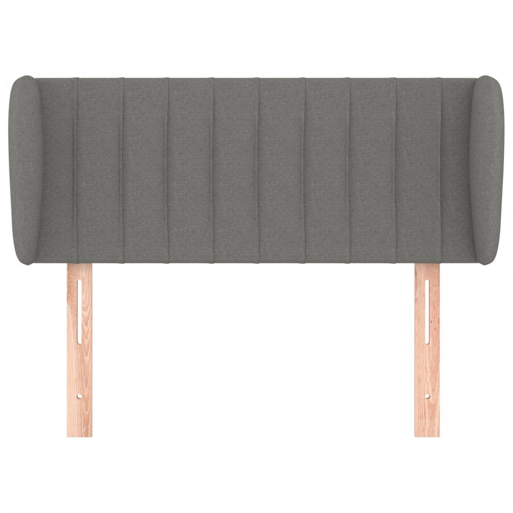 Kopfteil mit Ohren Dunkelgrau 83x23x78/88 cm Stoff
