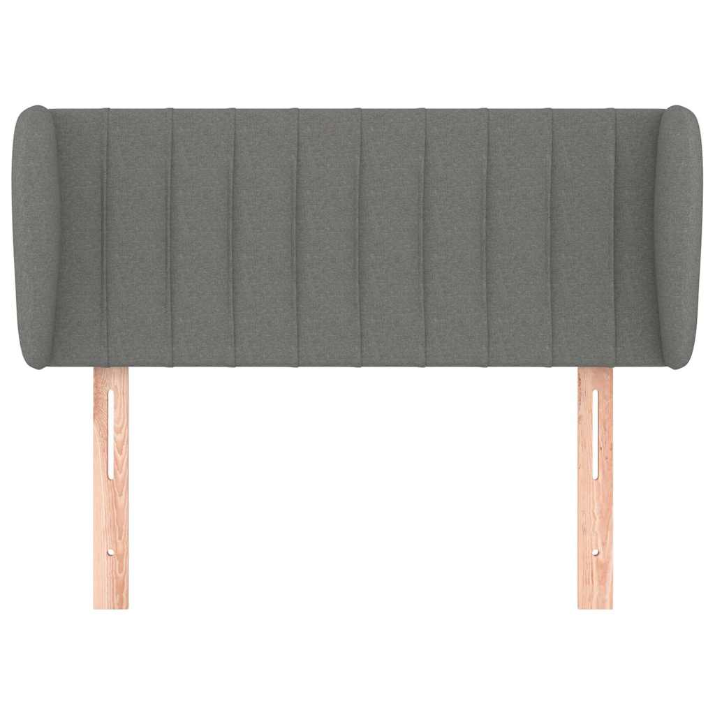 Kopfteil mit Ohren Dunkelgrau 83x23x78/88 cm Stoff