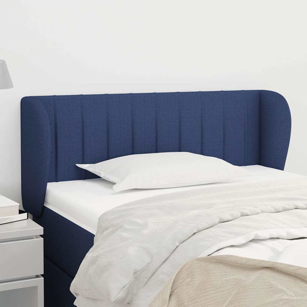 Kopfteil mit Ohren Blau 93x23x78/88 cm Stoff