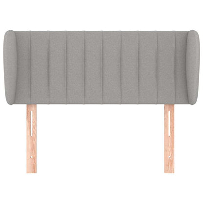 Kopfteil mit Ohren Hellgrau 103x23x78/88 cm Stoff