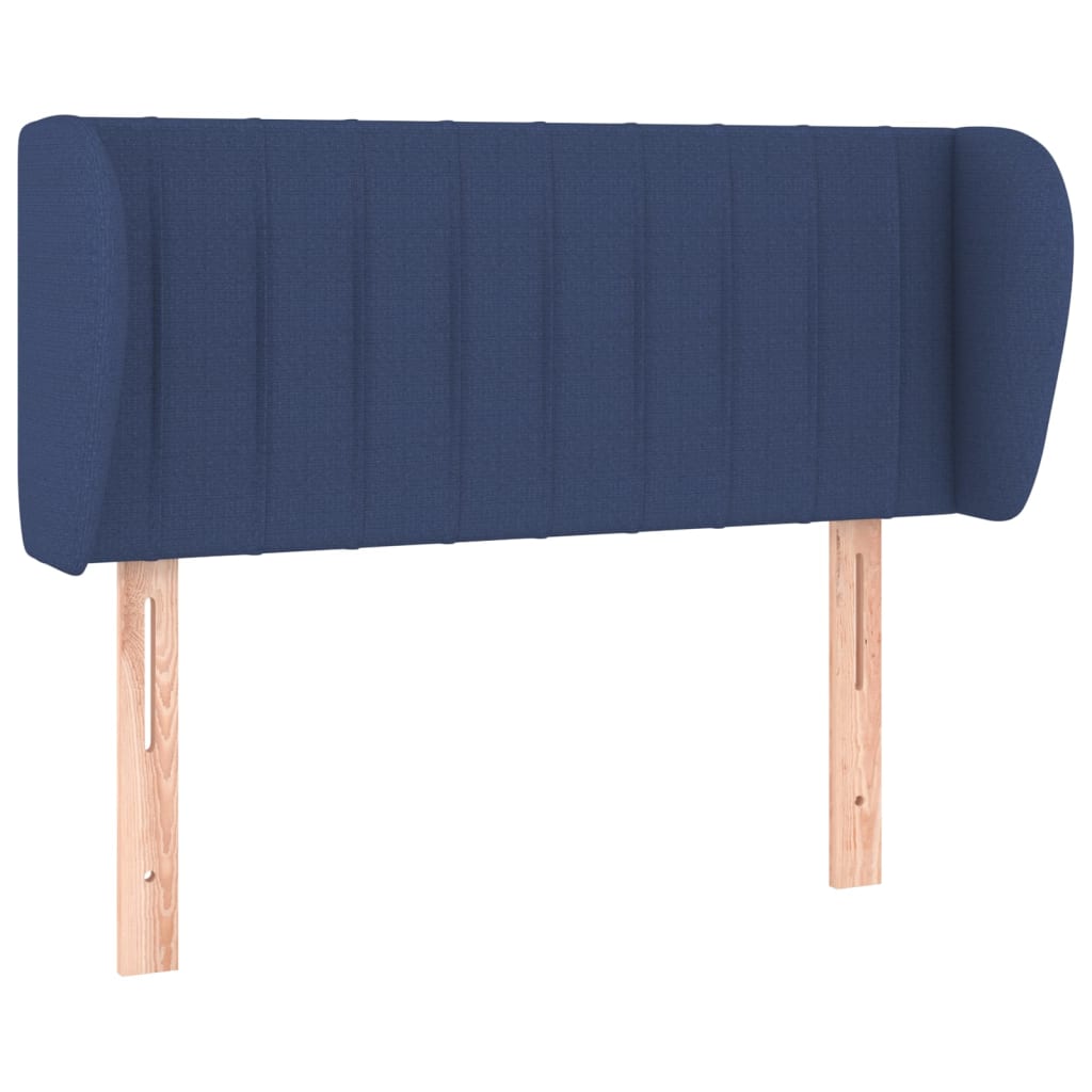 Kopfteil mit Ohren Blau 103x23x78/88 cm Stoff