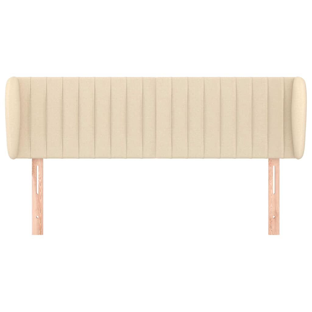 Kopfteil mit Ohren Creme 147x23x78/88 cm Stoff