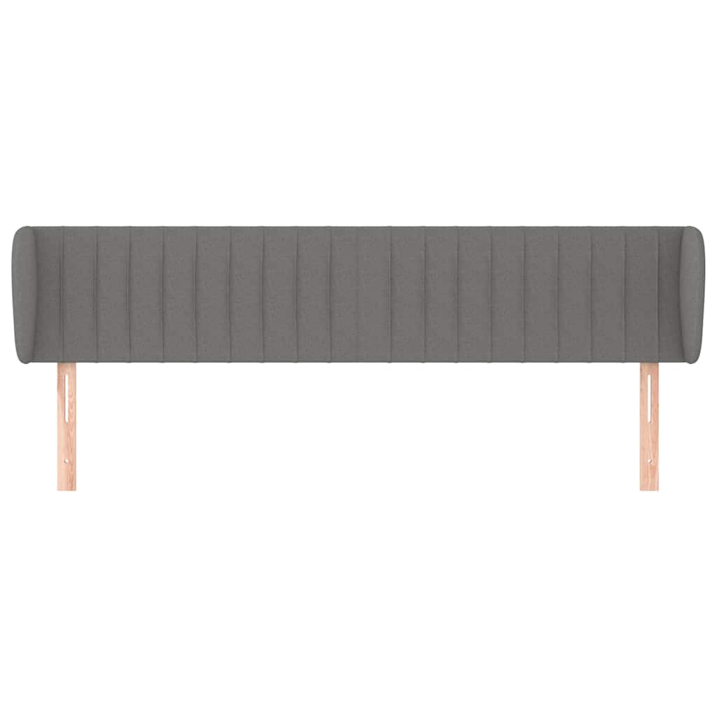 Kopfteil mit Ohren Dunkelgrau 163x23x78/88 cm Stoff