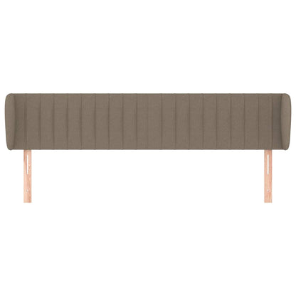 Kopfteil mit Ohren Taupe 203x23x78/88 cm Stoff