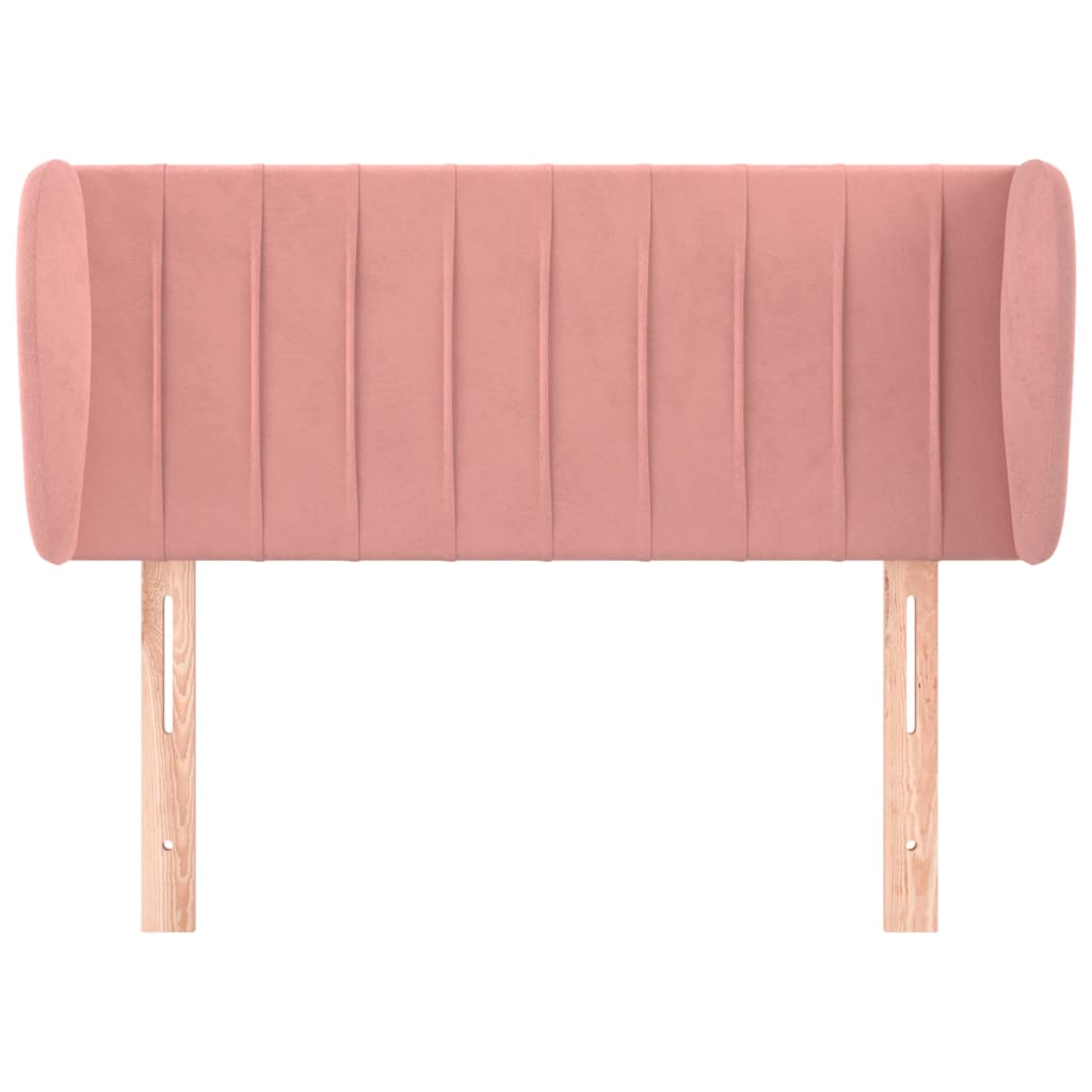 Kopfteil mit Ohren Rosa 93x23x78/88 cm Samt