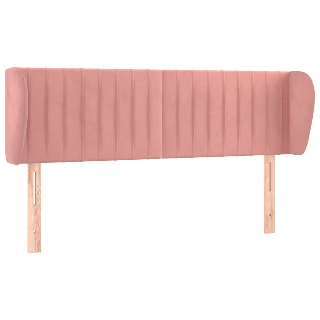 Kopfteil mit Ohren Rosa 147x23x78/88 cm Samt