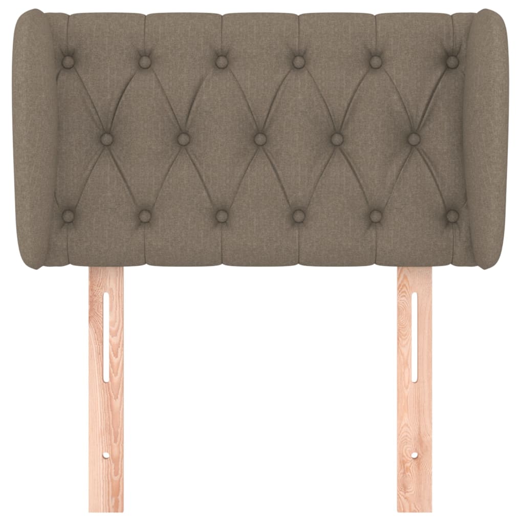 Kopfteil mit Ohren Taupe 83x23x78/88 cm Stoff