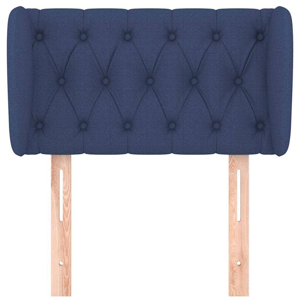Kopfteil mit Ohren Blau 83x23x78/88 cm Stoff