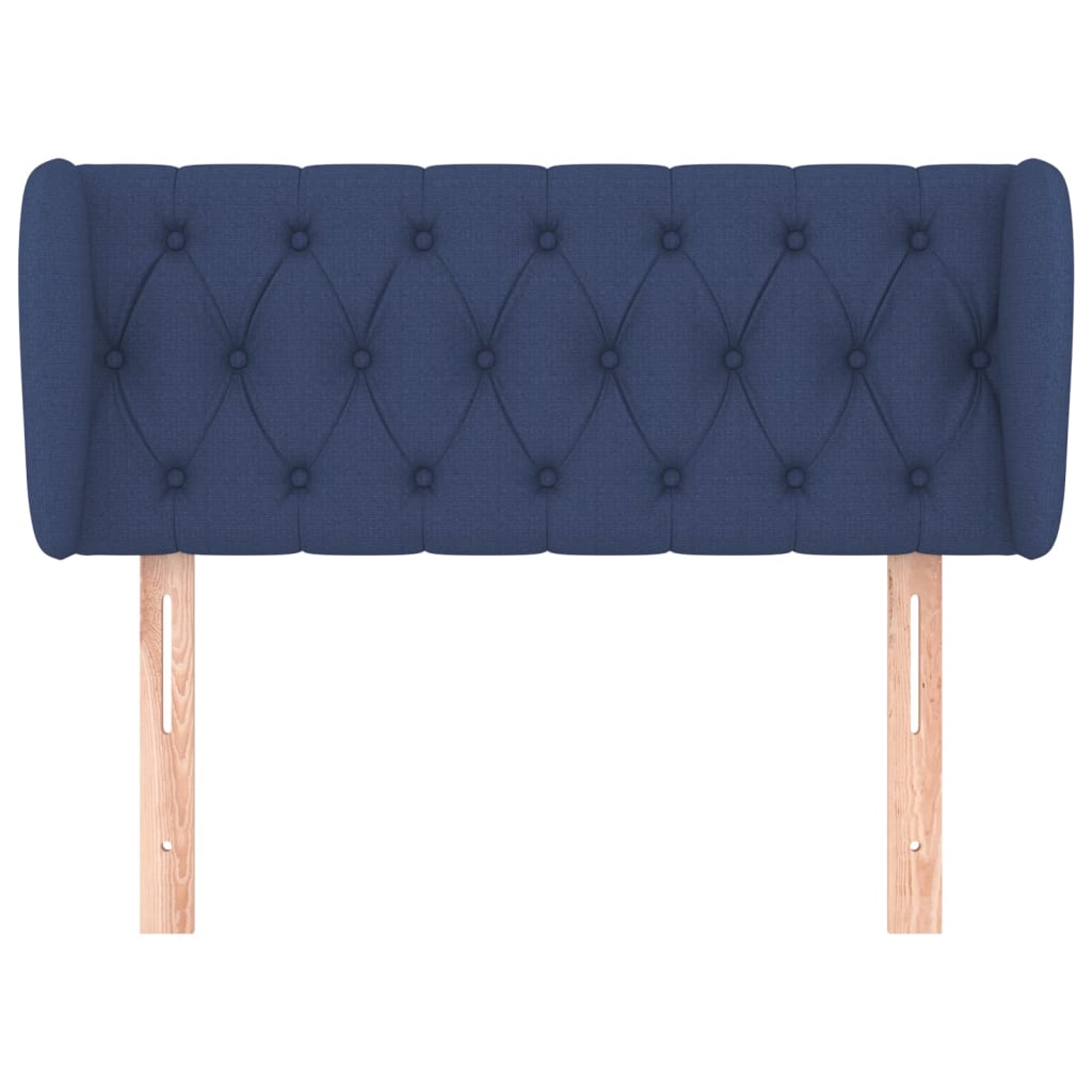 Kopfteil mit Ohren Blau 103x23x78/88 cm Stoff