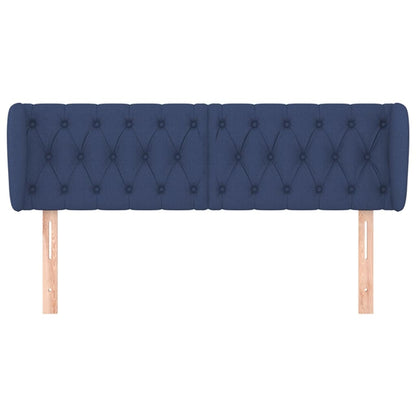 Kopfteil mit Ohren Blau 147x23x78/88 cm Stoff