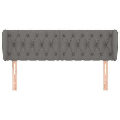 Kopfteil mit Ohren Dunkelgrau 163x23x78/88 cm Stoff