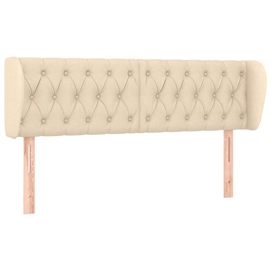 Kopfteil mit Ohren Creme 163x23x78/88 cm Stoff