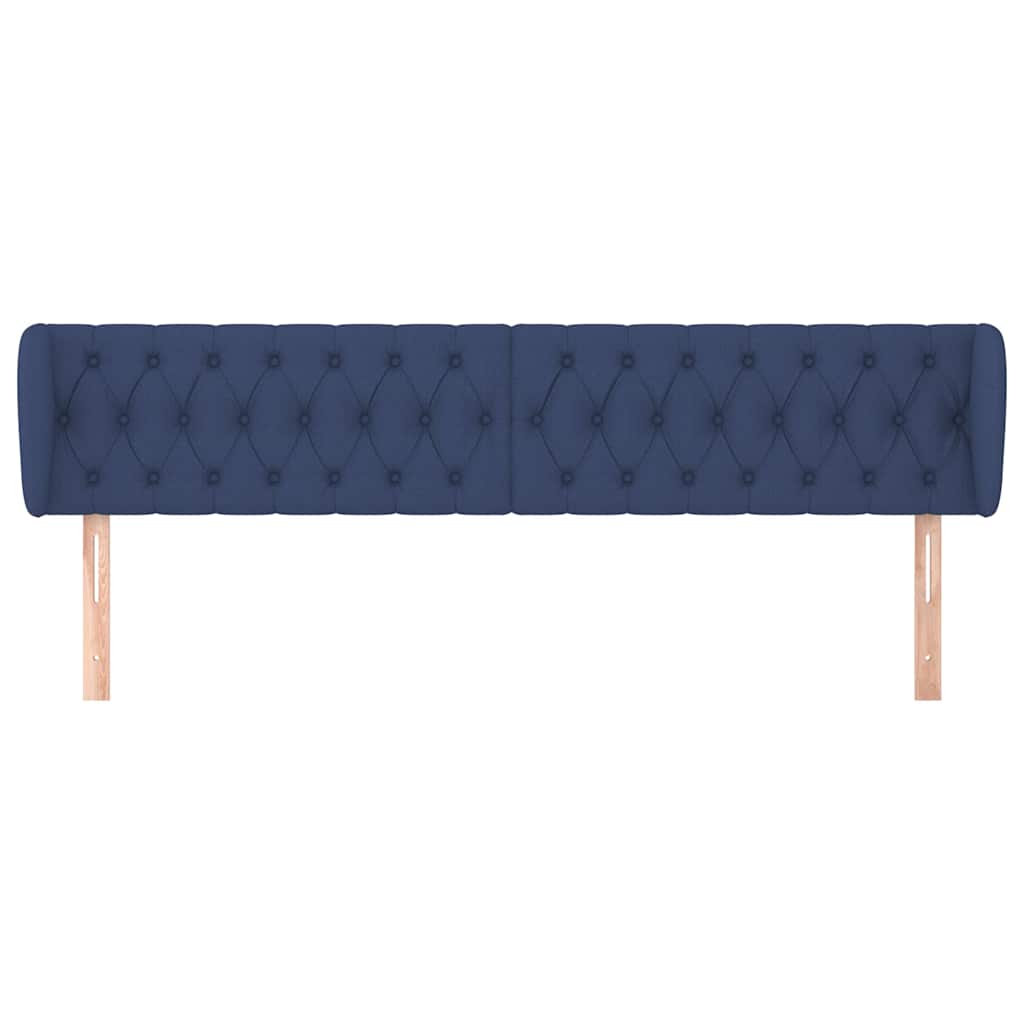 Kopfteil mit Ohren Blau 183x23x78/88 cm Stoff