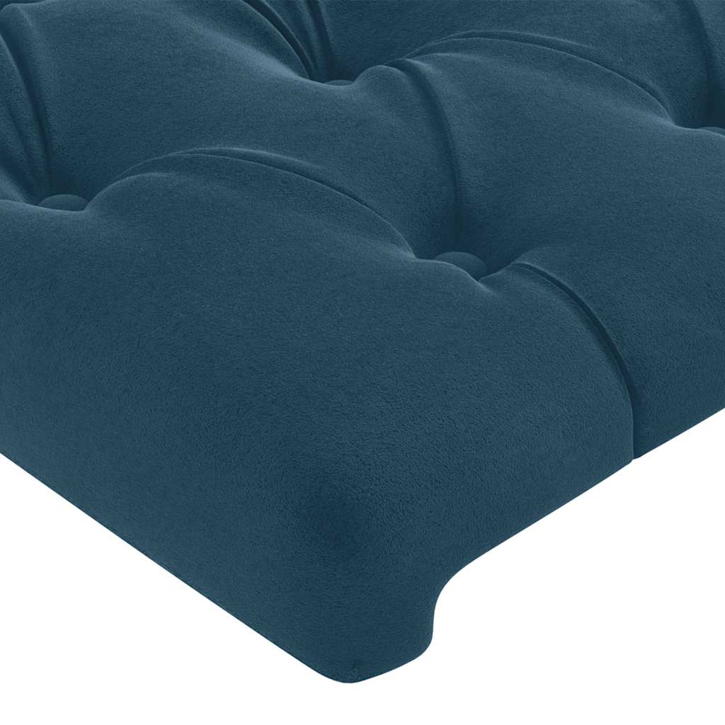 Kopfteil mit Ohren Dunkelblau 93x23x78/88 cm Samt