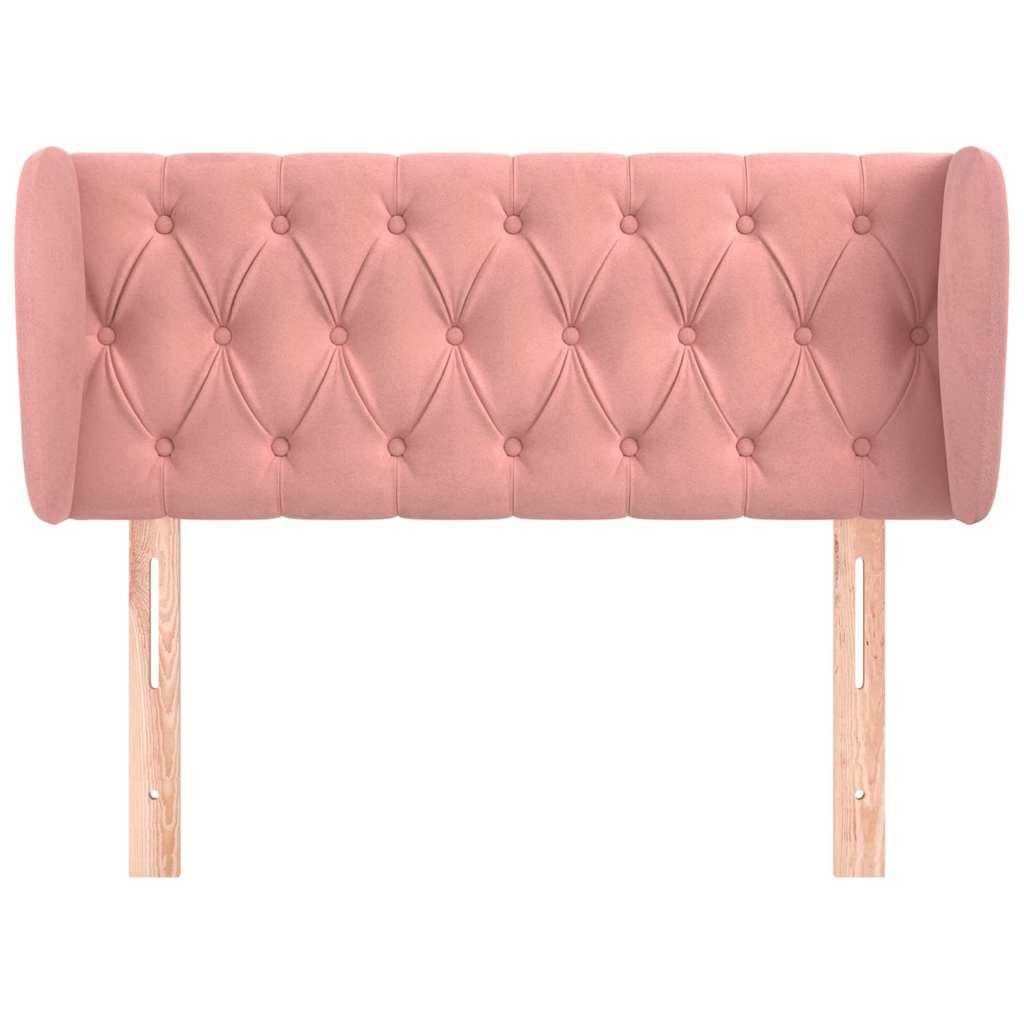 Kopfteil mit Ohren Rosa 103x23x78/88 cm Samt