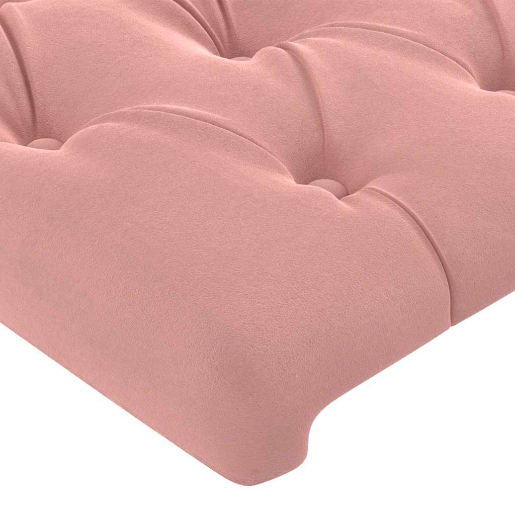 Kopfteil mit Ohren Rosa 103x23x78/88 cm Samt