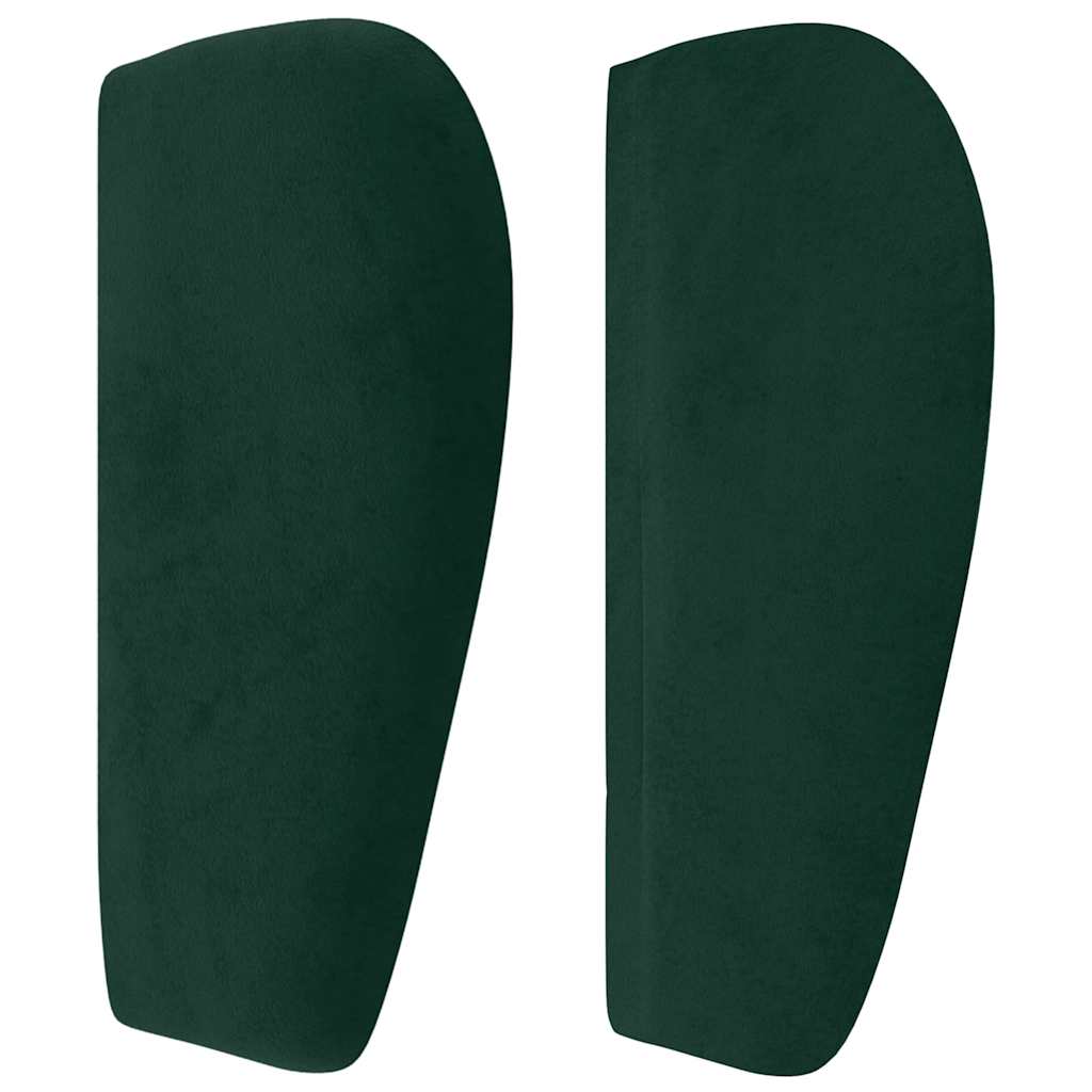 Kopfteil mit Ohren Dunkelgrün 147x23x78/88 cm Samt