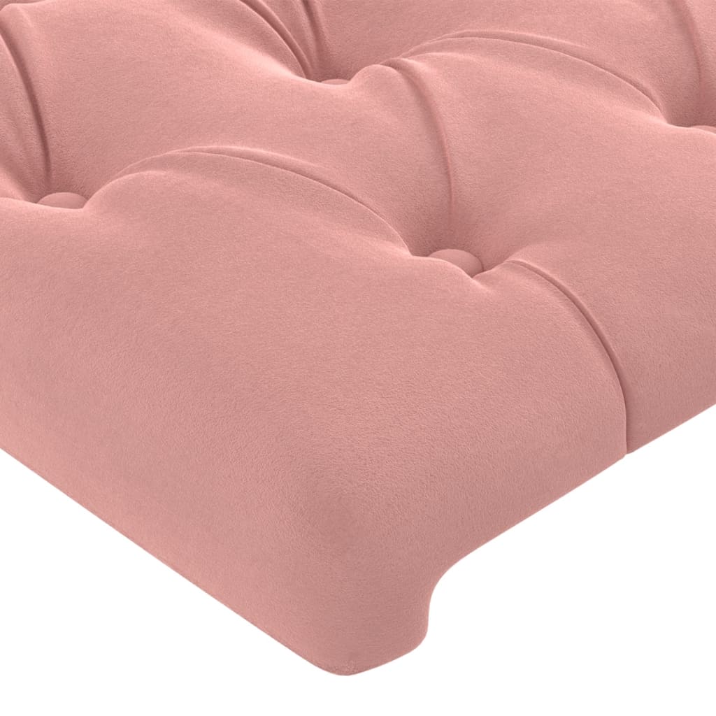 Kopfteil mit Ohren Rosa 183x23x78/88 cm Samt