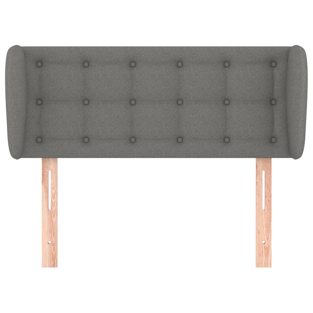 Kopfteil mit Ohren Dunkelgrau 83x23x78/88 cm Stoff
