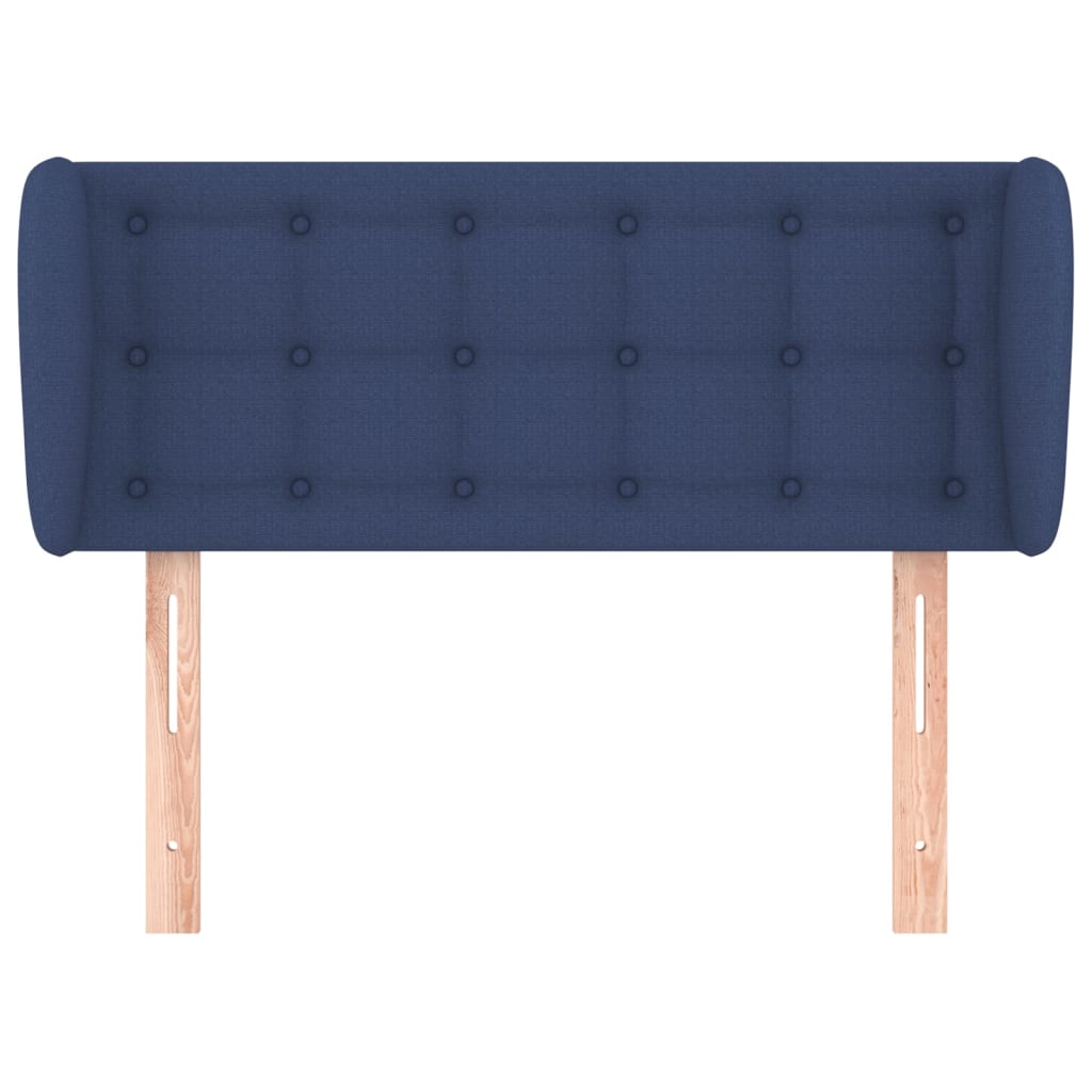 Kopfteil mit Ohren Blau 93x23x78/88 cm Stoff