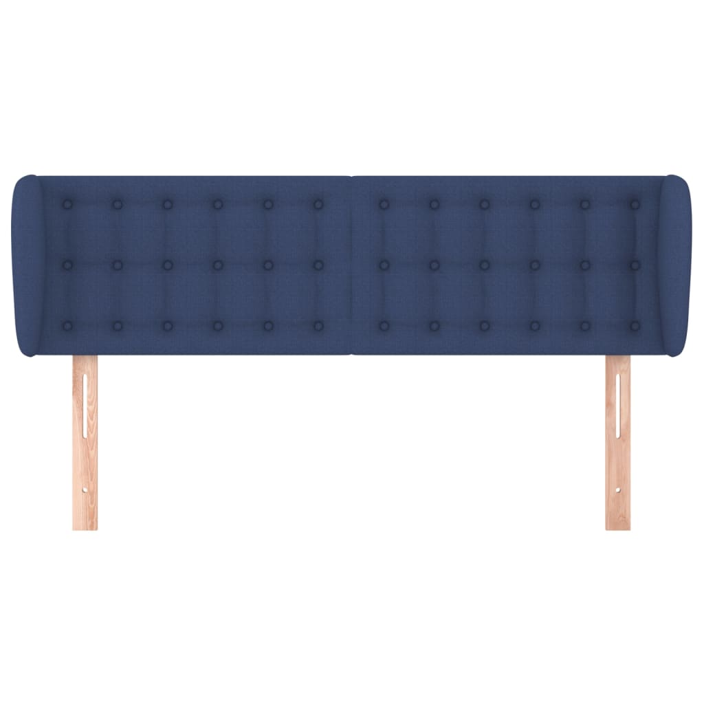 Kopfteil mit Ohren Blau 147x23x78/88 cm Stoff