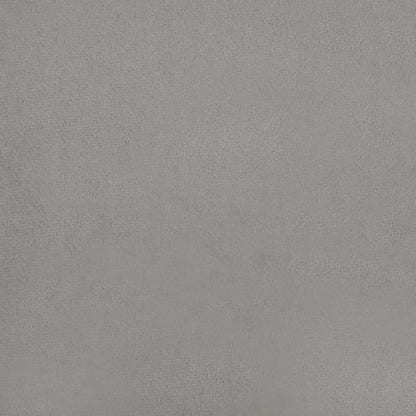Kopfteil mit Ohren Hellgrau 183x23x78/88 cm Samt