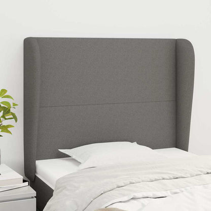 Kopfteil mit Ohren Dunkelgrau 83x23x118/128 cm Stoff