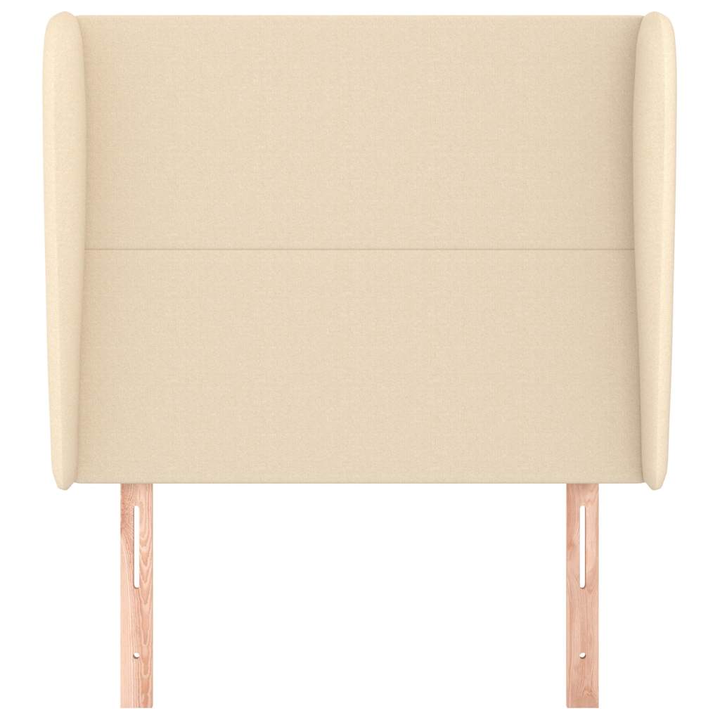 Kopfteil mit Ohren Creme 83x23x118/128 cm Stoff