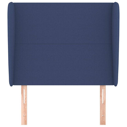 Kopfteil mit Ohren Blau 83x23x118/128 cm Stoff