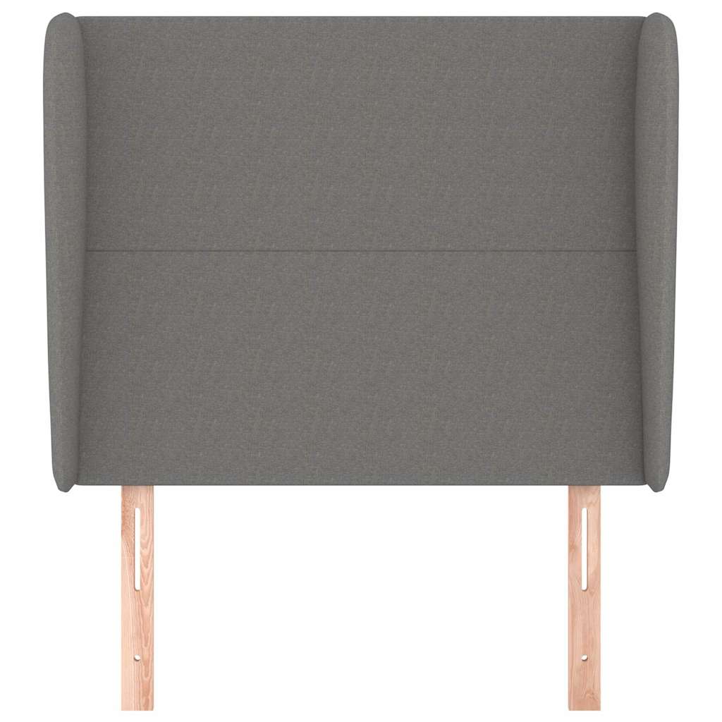 Kopfteil mit Ohren Dunkelgrau 93x23x118/128 cm Stoff