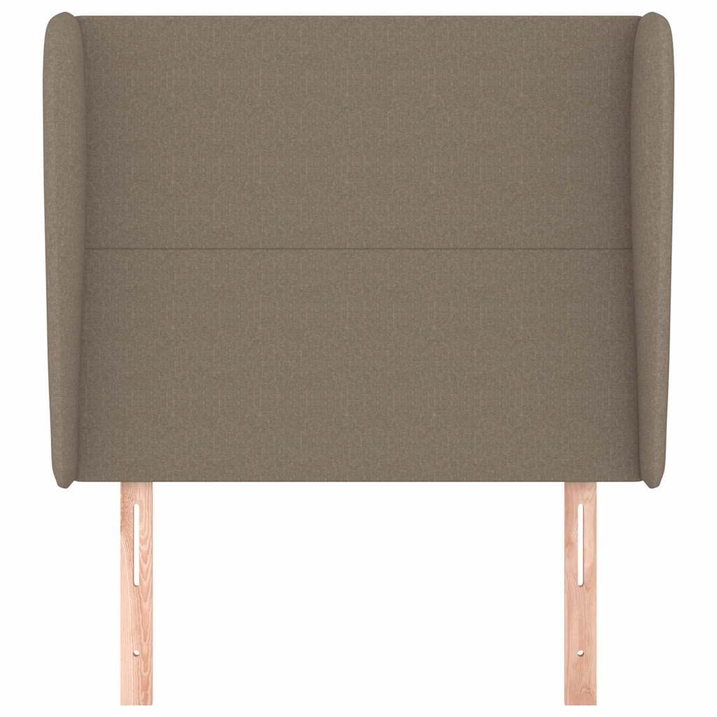 Kopfteil mit Ohren Taupe 103x23x118/128 cm Stoff