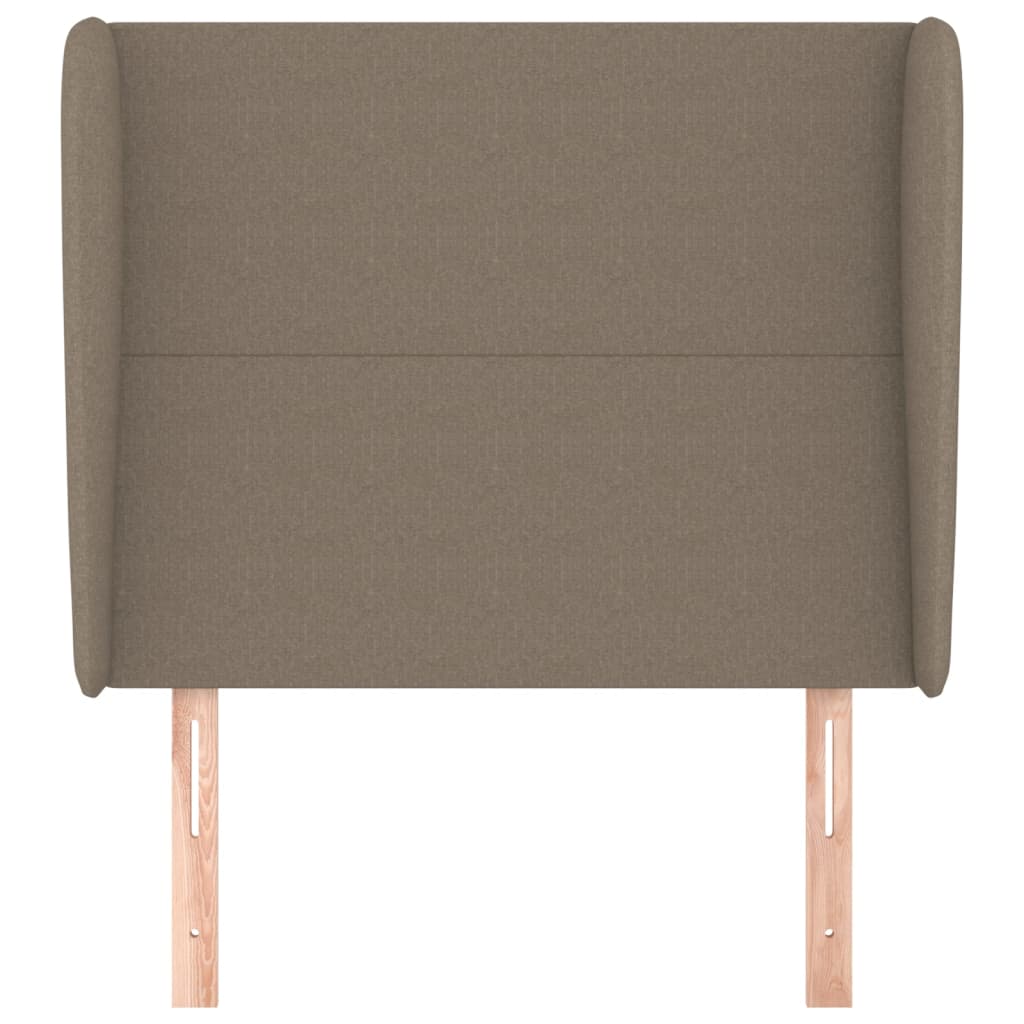 Kopfteil mit Ohren Taupe 103x23x118/128 cm Stoff