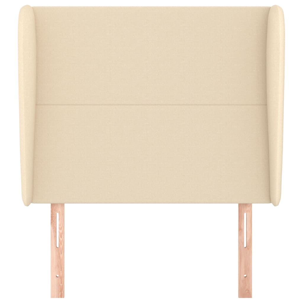 Kopfteil mit Ohren Creme 103x23x118/128 cm Stoff
