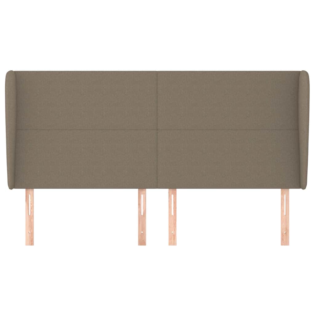 Kopfteil mit Ohren Taupe 203x23x118/128 cm Stoff