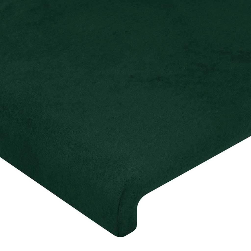 Kopfteil mit Ohren Dunkelgrün 163x23x118/128 cm Samt