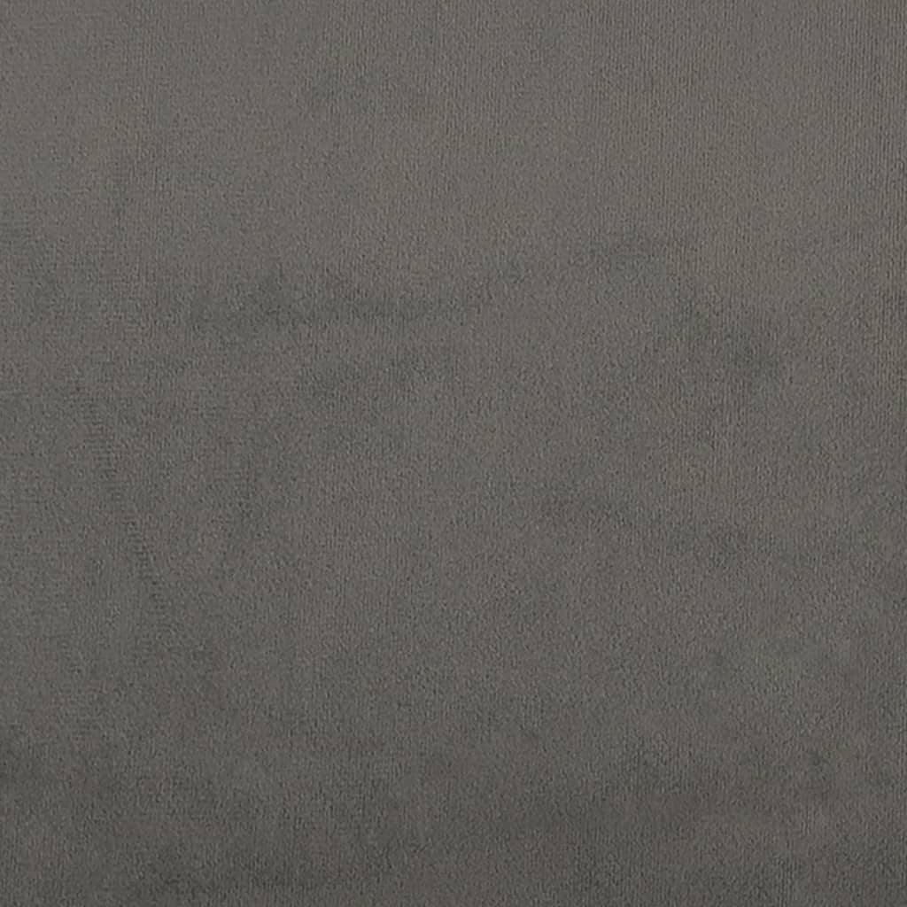 Kopfteil mit Ohren Dunkelgrau 203x23x118/128 cm Samt