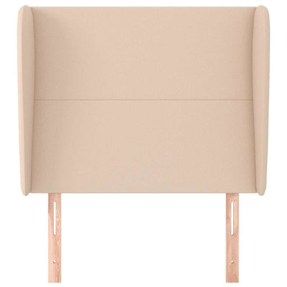 Kopfteil mit Ohren Cappuccino-Braun 83x23x118/128 cm Kunstleder