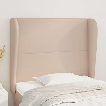 Kopfteil mit Ohren Cappuccino-Braun 83x23x118/128 cm Kunstleder