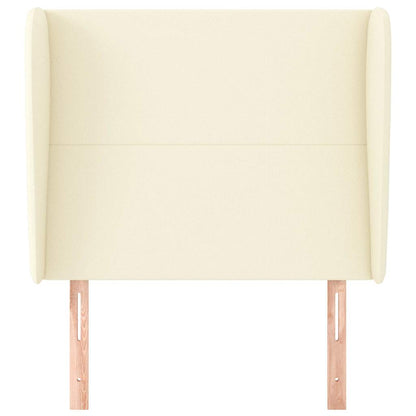 Kopfteil mit Ohren Creme 93x23x118/128 cm Kunstleder