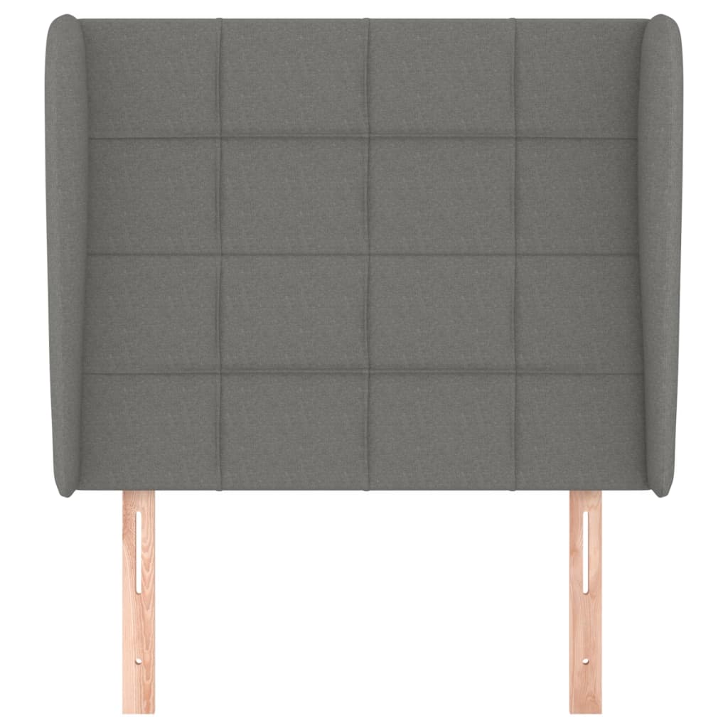 Kopfteil mit Ohren Dunkelgrau 83x23x118/128 cm Stoff