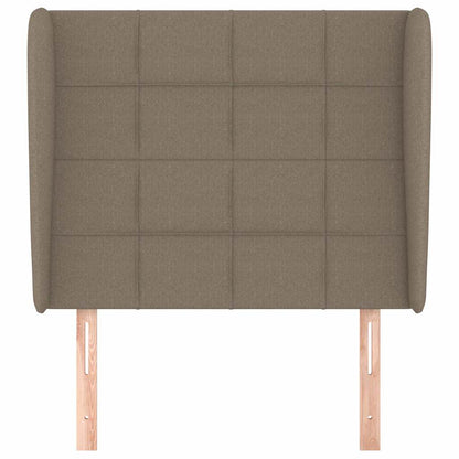 Kopfteil mit Ohren Taupe 83x23x118/128 cm Stoff