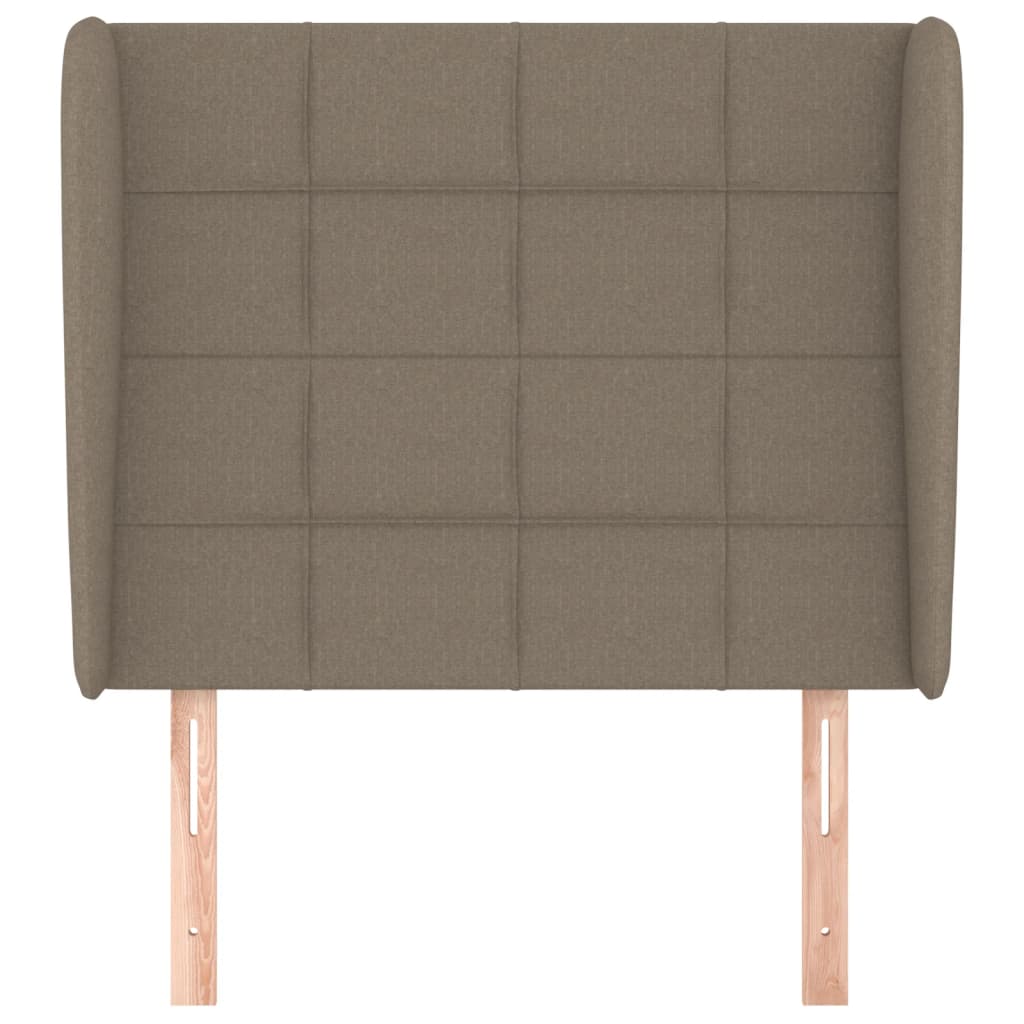 Kopfteil mit Ohren Taupe 83x23x118/128 cm Stoff