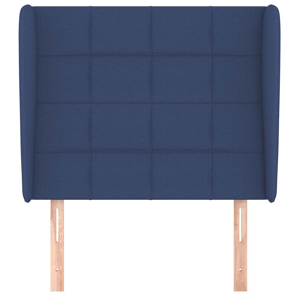 Kopfteil mit Ohren Blau 83x23x118/128 cm Stoff
