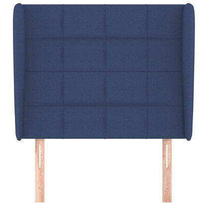 Kopfteil mit Ohren Blau 83x23x118/128 cm Stoff