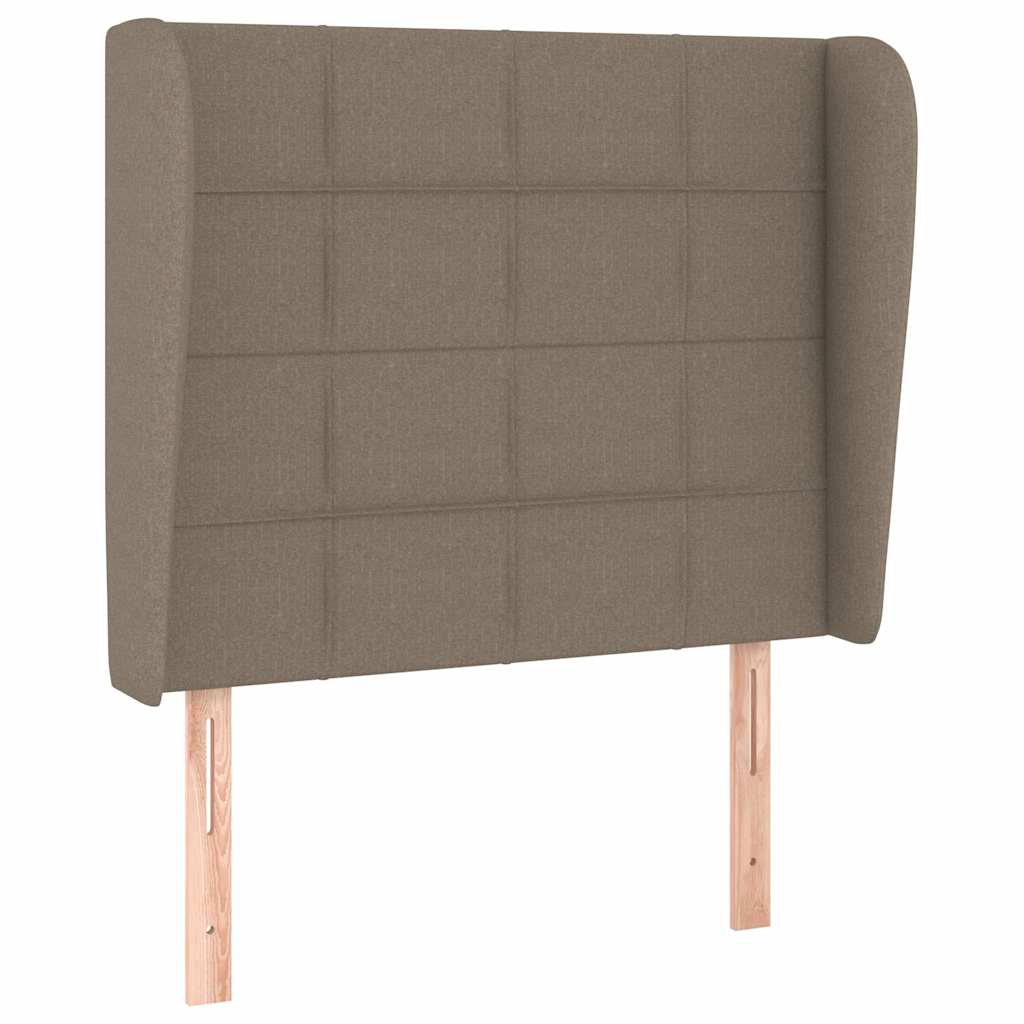 Kopfteil mit Ohren Taupe 103x23x118/128 cm Stoff