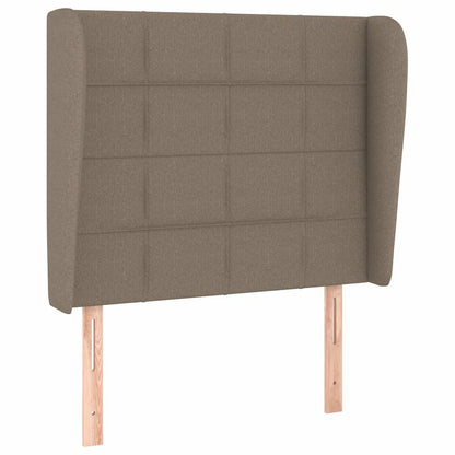 Kopfteil mit Ohren Taupe 103x23x118/128 cm Stoff