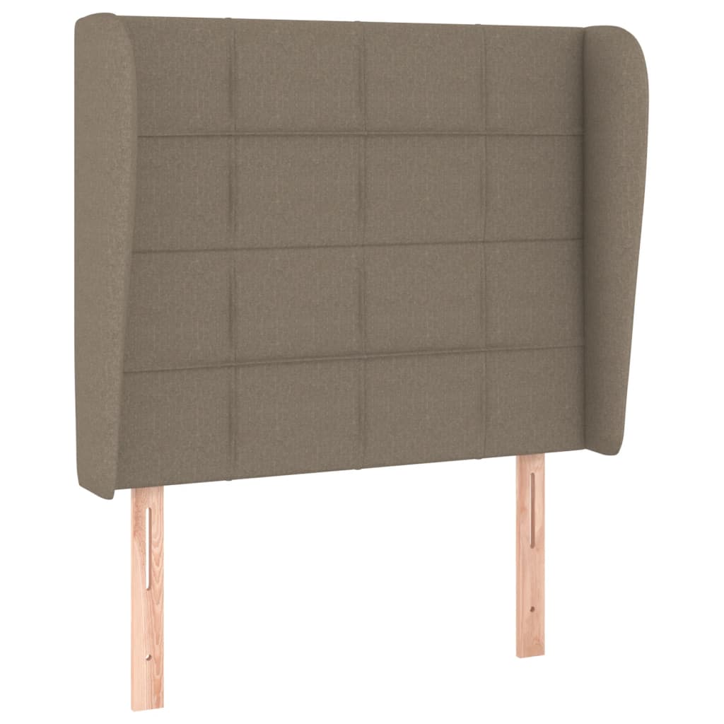Kopfteil mit Ohren Taupe 103x23x118/128 cm Stoff