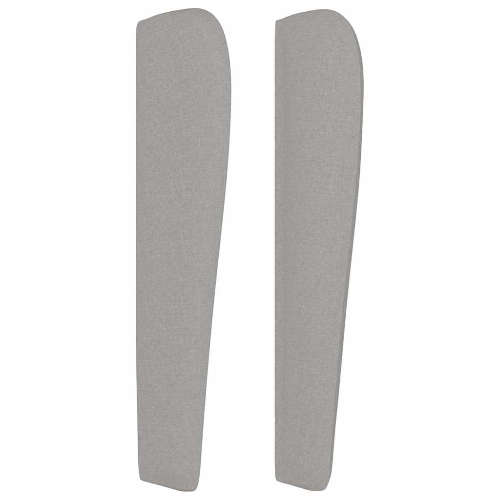 Kopfteil mit Ohren Hellgrau 147x23x118/128 cm Stoff