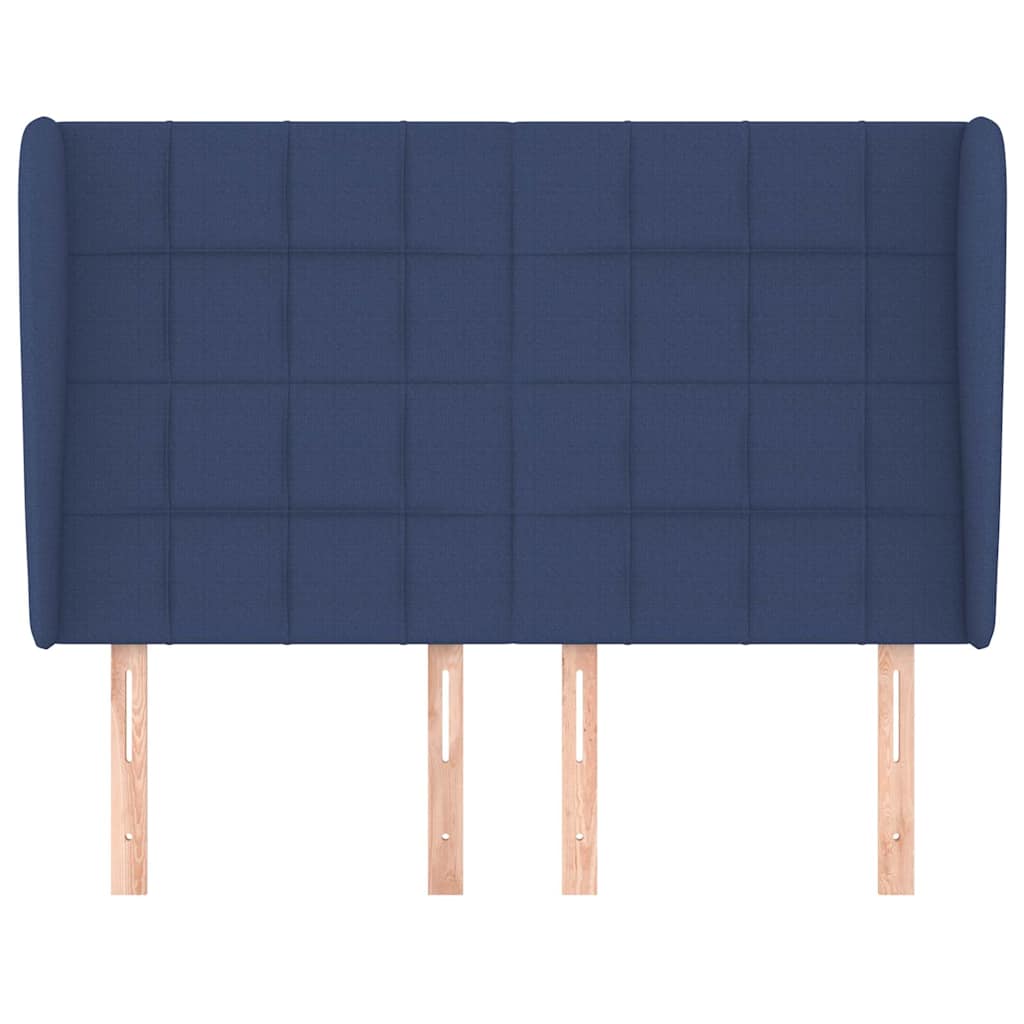 Kopfteil mit Ohren Blau 147x23x118/128 cm Stoff